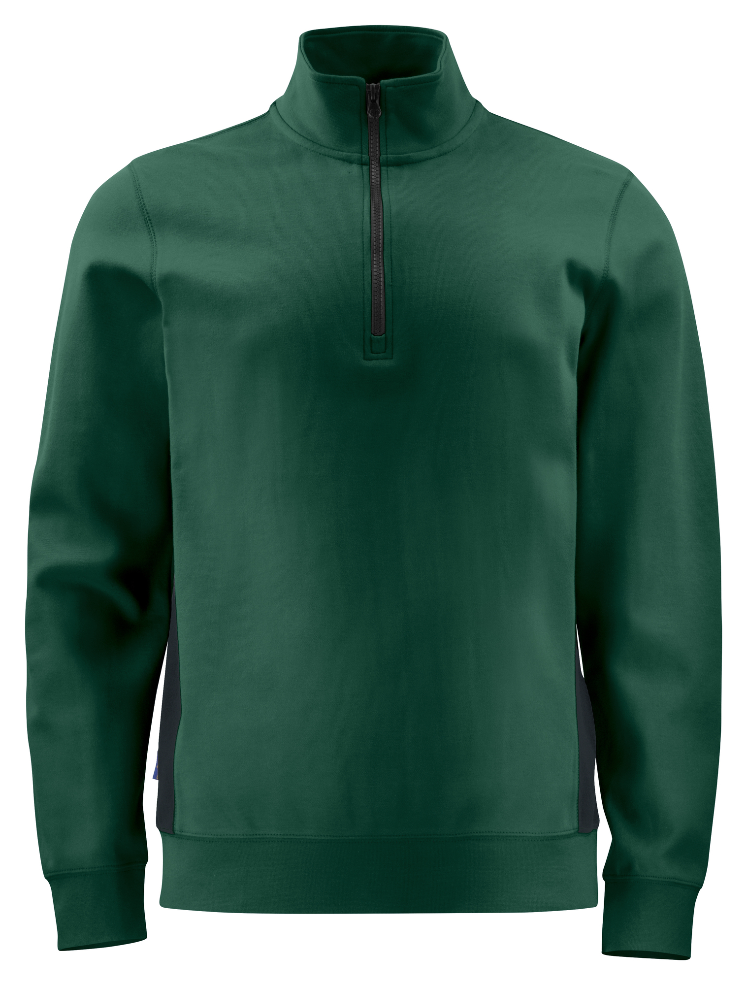 Sweatshirt publicitaire avec col en zip - 320g Vert forêt